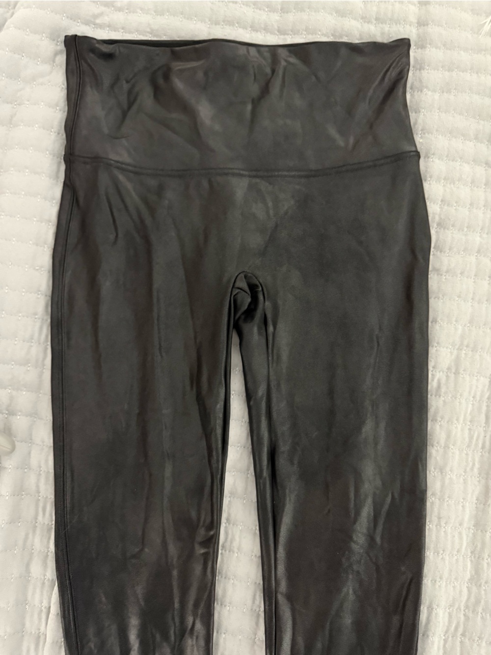 SPANX Black Leggings with Red Brand Tag
